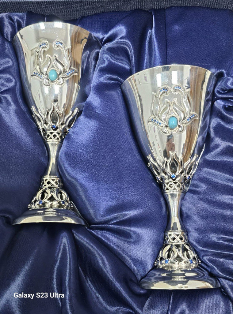 Набір срібних келихів “Орхідея”